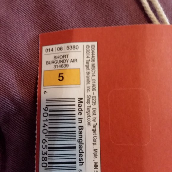 Mossimo Supply Co. Burgundy short shorts size 5 - Picture 3 of 4